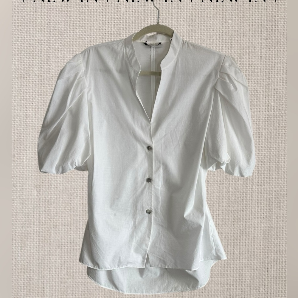 Vince White Puff Sleeve Blouse
